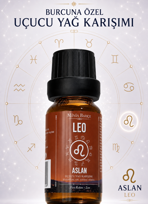 Aslan Burcu Uçucu Yağ Karışımı – Itır, Niaouli, Tarçın, Paçuli, Adaçayı ve Limon Uçucu Yağları, 10 ml