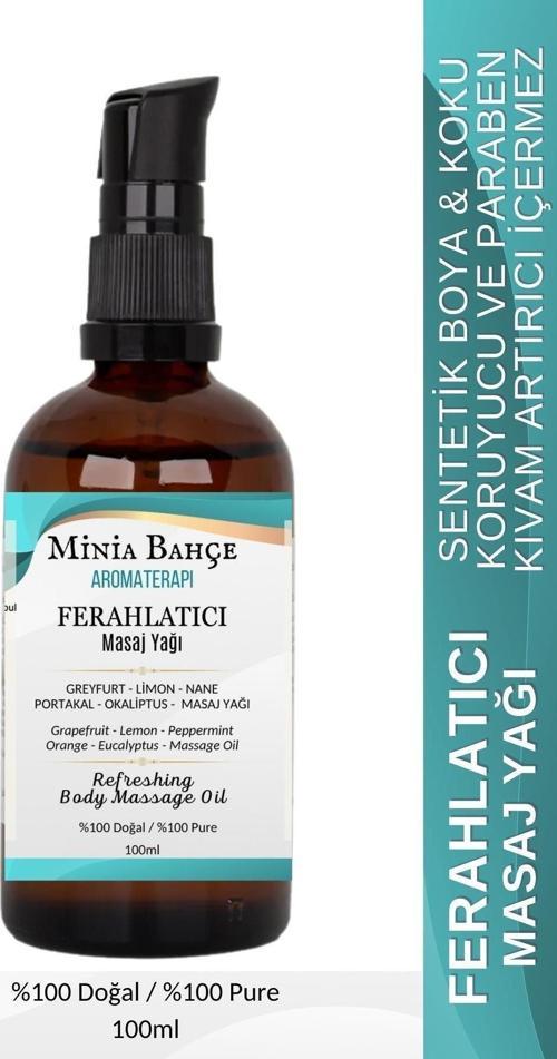 Ferahlatıcı Masaj Yağı –Greyfurt, Limon, Nane, Portakal, Okaliptus-%100 Saf,100ml
