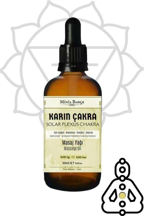 Karın Çakra Masaj Yağı, Solar Plexus Chakra, 30ml, %100 Saf