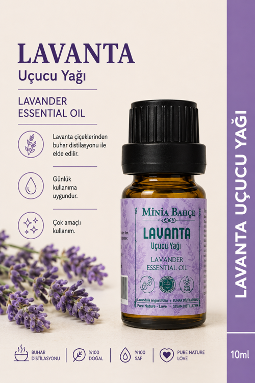 Lavanta Uçucu Yağı – 10 ml | Saf ve Katkısız Bitkisel Uçucu Yağ