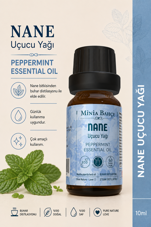 Nane Uçucu Yağı – 10 ml | Saf ve Katkısız Bitkisel Uçucu Yağ