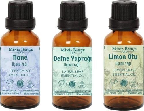Nane Yağı 10ml - Defne Yaprağı Yağı 10 Ml- Limon Otu Yağı 10ml