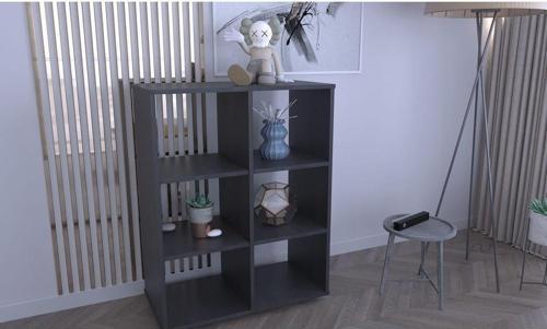Modern Antrasit Kitaplık