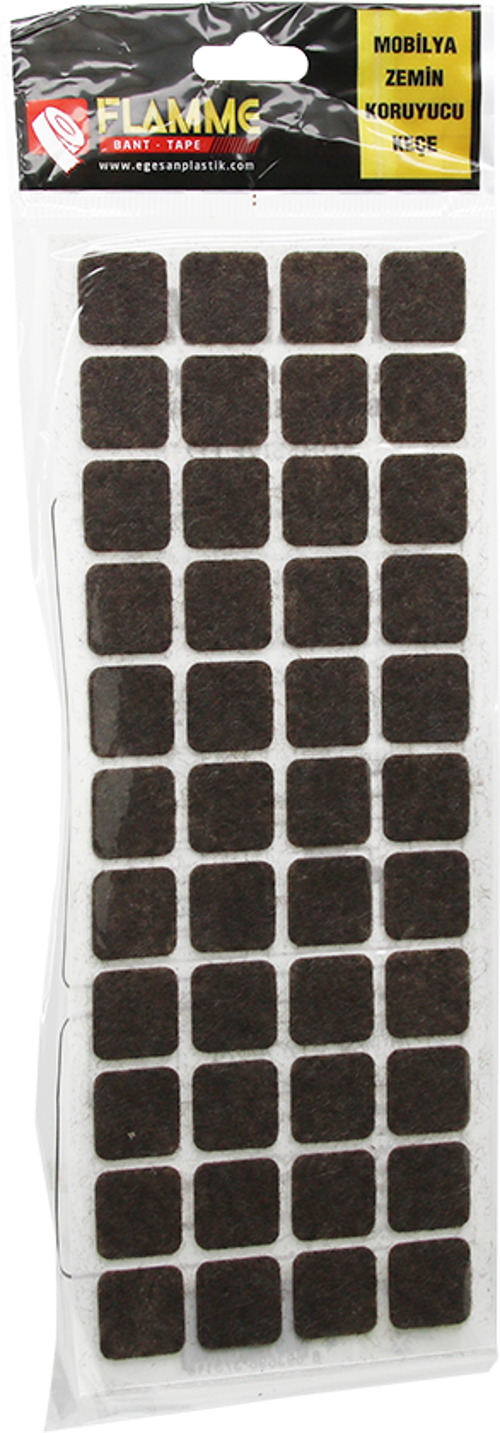 Yapışkanlı Mobilya Keçesi Kare 21x21 mm 44 Adet 25'li Paket