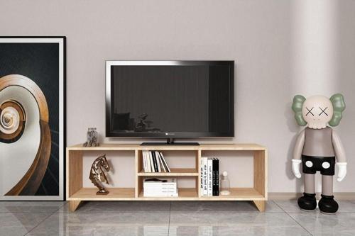 Tv Sehpası Raflı Tv Ünitesi Kitaplıklı Televizyon Sehpası