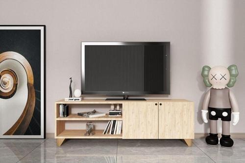 Tv Ünitesi Kapaklı Ve Raflı Modern Tv Sehpası -