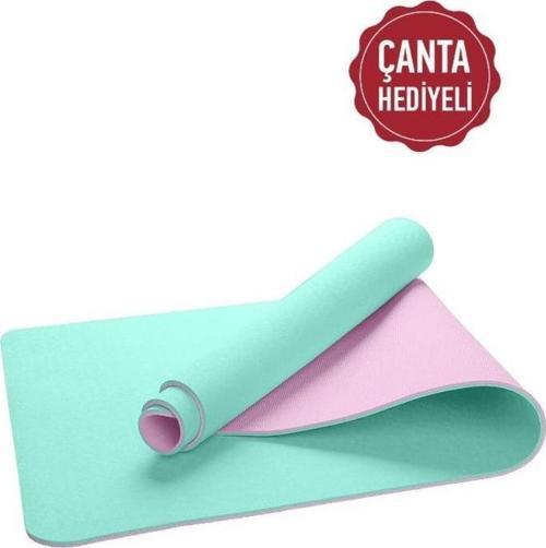 Ekolojik 6mm TPE Yoga Matı Pilates Minderi Nane Yeşili