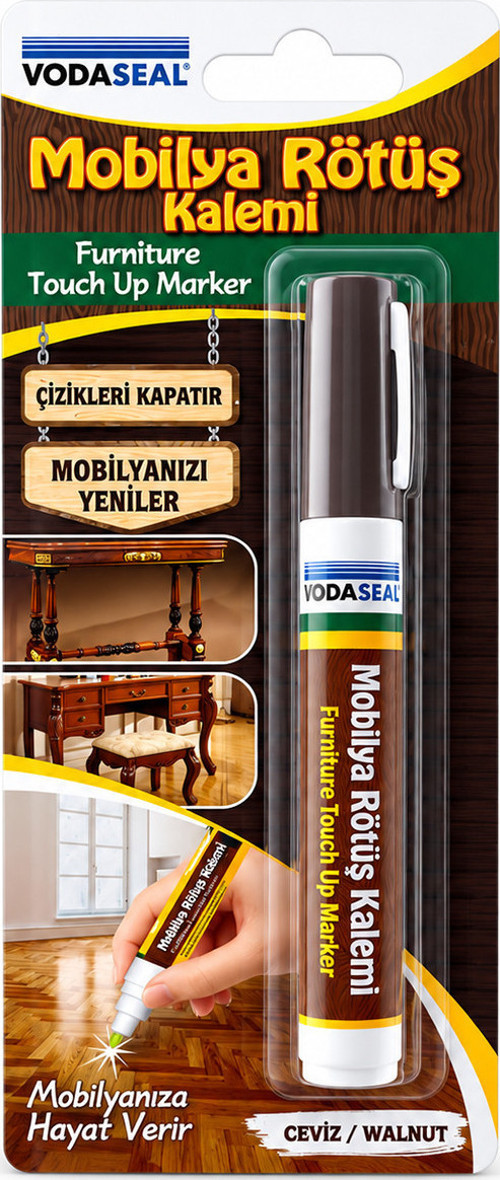 Ceviz Renk Mobilya Rötuş Kalemi 10'lu Paket
