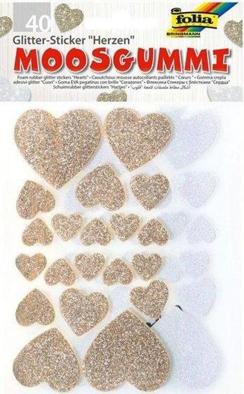 Eva Sticker Glitter Altın