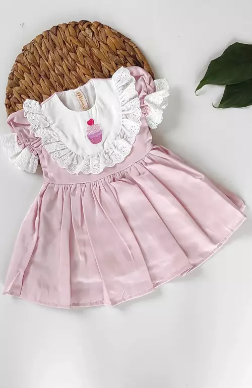 Yazlık Elbise Kısa Kollu Tüllü Tütü Astarlı Kız Çocuk Elbise Bebek Giyim Kız Bebek Elbise ELBYSATEN
