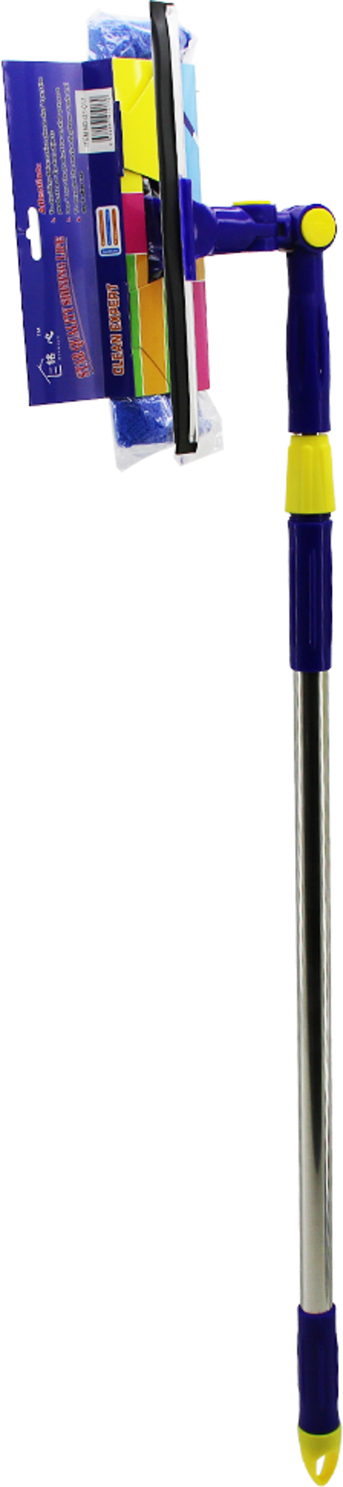 Star Q Çift Başlı Cam Sil ve Mikrofiber Mop 360° Uzayan Saplı