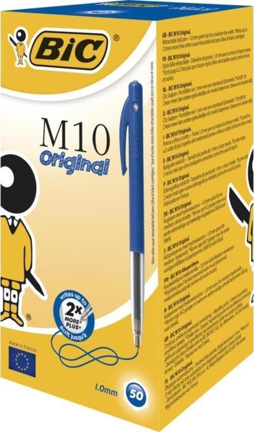 Tükenmez Kalem M10 Basmalı Mavi 1199190121 (50 Li Paket)