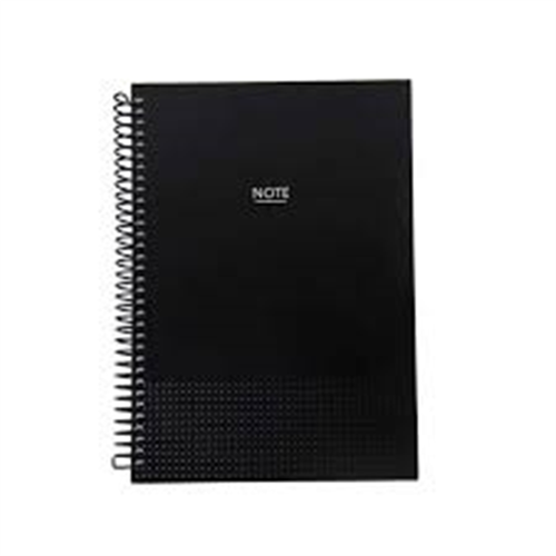 Black Book Not Defteri Spiralli Yan 16X22 Cm 80 Yaprak Kareli 6612