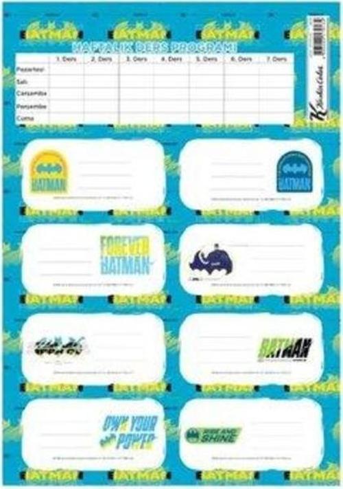 Batman Ders Programlı Etiket 3 Yaprak 220130-09