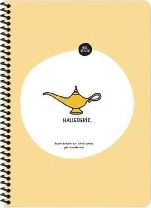 Hisli Şeyler Stickerli Not Defteri Hallederiz 16,5X22,5 Cm 80 Yaprak Çizgili 500526-99