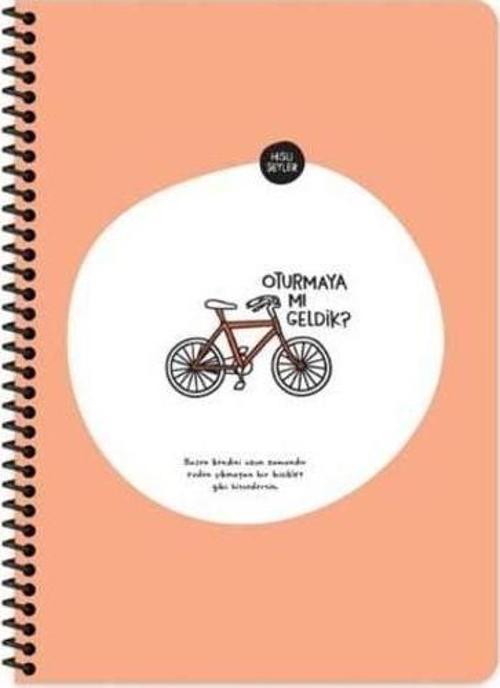 Hisli Şeyler Stickerli Not Defteri Oturmaya Mı Geldik 16,5X22,5 Cm 80 Yaprak Çizgili 500527-99
