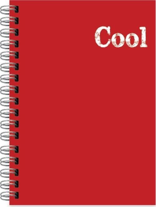 Plastik Kapak Spiralli Cool Not Defteri A6 Küçük Boy 80 Yaprak Çizgili 321681-99 (12 Li Paket)