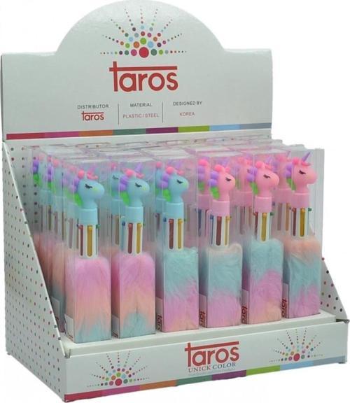 Unick Color Tükenmez Kalem Pvc Kutu Unic Çoklu Peluş 7513 (24 Lü Paket)