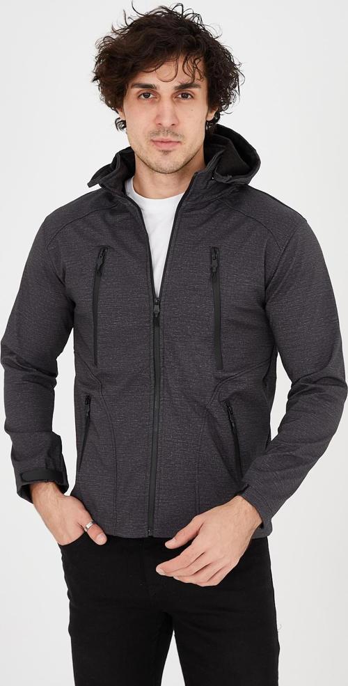 Camp455 Outdoor Softshell Su Ve Rüzgara Dayanıklı içi Polarlı Seyyar Kapüşonlu Erkek Taktik Mont