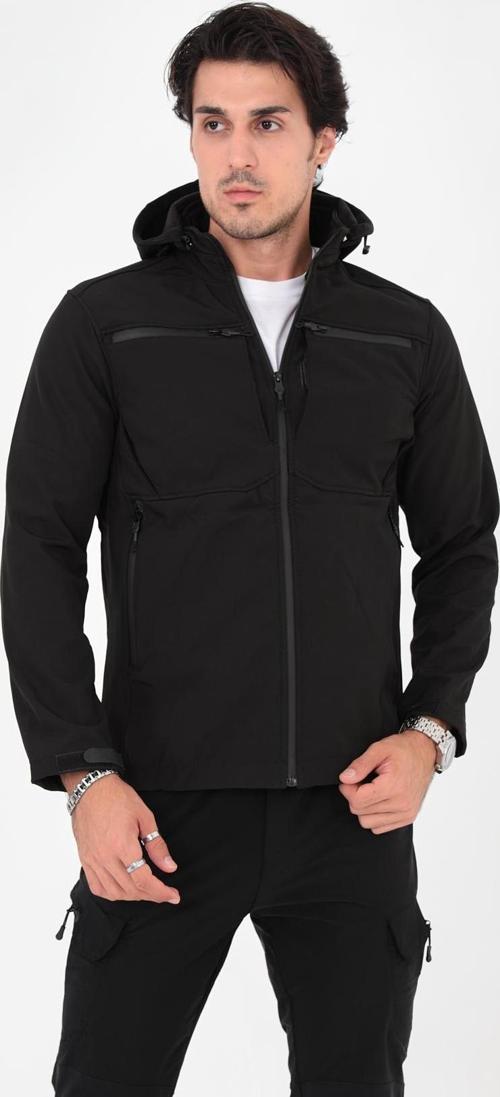 Camp456 Outdoor Softshell Su Ve Rüzgara Dayanıklı içi Polarlı Seyyar Kapüşonlu Erkek Taktik Mont