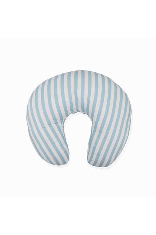 Emzirme Ve Destek Minderi Mavi Çizgili Desen