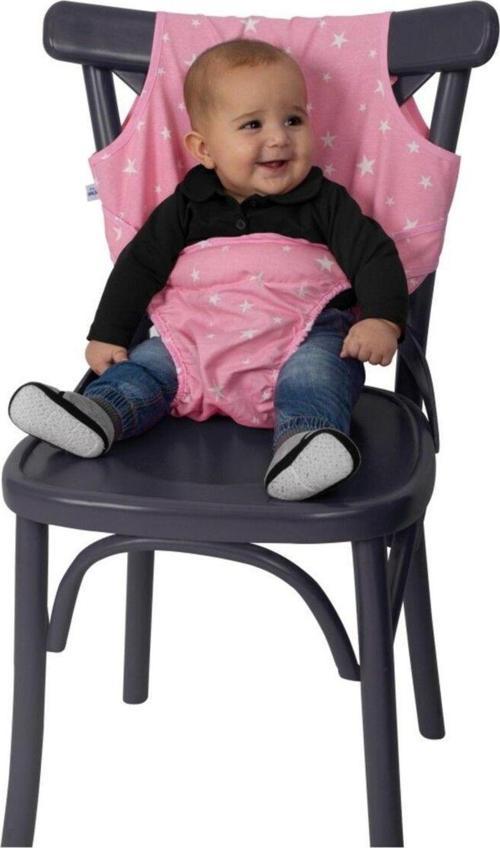 Kumaş Mama Sandalyesi Art-152 Pembe Yıldız