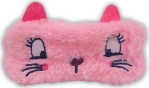 Bebek Uyku Maskesi Pembe Kedili