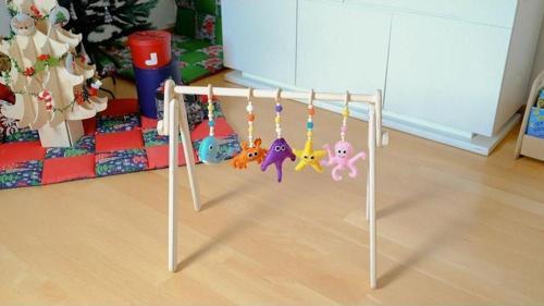 Montessori Bebek Aktivite Ve Gelişim Oyuncağı Doğal Keçe Oyuncaklı Baby Gym Eğitici Oyuncak