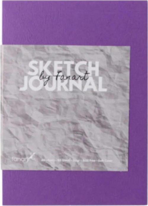 Sketch Journal Ivory Kağıt Eskiz Çizim Defteri Mor Kapak A6 110 Gr 60 Yp.