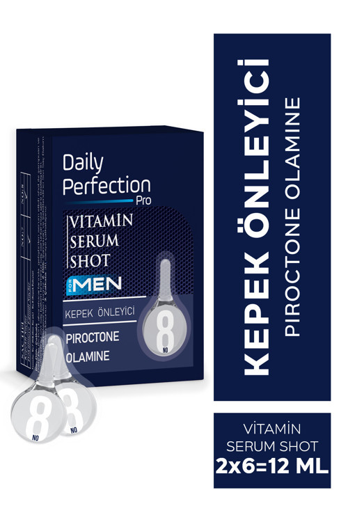Vitamin For Men Serum Shot No:8 Kepek Önleyici 2X6 Ml