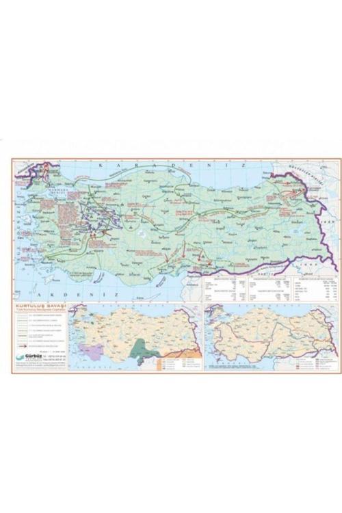 Gürbüz Kurtuluş Savaşı Haritası 70X100Cm 23033
