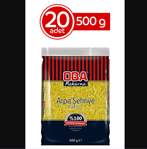 Oba  Makarna Arpa Şehriye 500 Gr (20'li Paket)