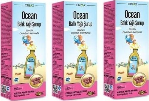 Balık Yağı Şurubu Karışık Meyve Aromalı 150 Ml 3'Lü Paket