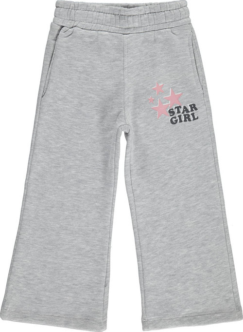 Civil Kız Çocuk Star Girl Baskılı Eşofman Altı | 3 İp Baskılı | Okul Kreş ve Günlük Kullanım - Gri