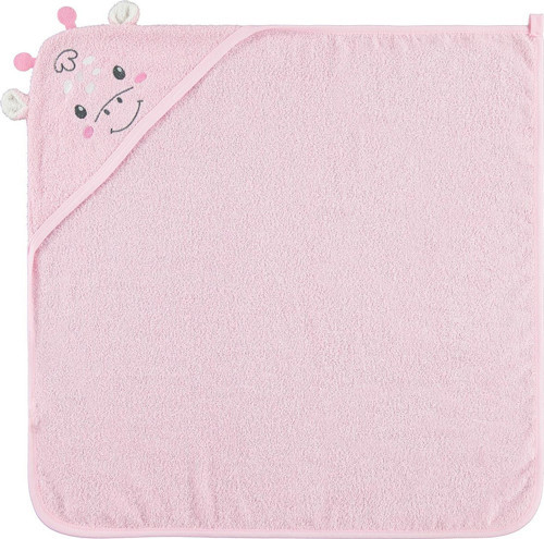 Zürafa Baskılı 75x75 cm Havlu - Pembe