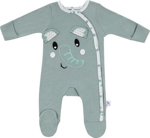 Hero Uzun Kollu Nakışlı Bebek Tulumu Elephant