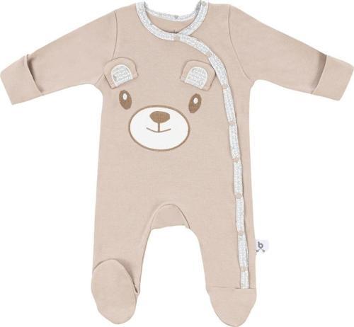 Hero Uzun Kollu Nakışlı Bebek Tulumu Teddy (Organik)