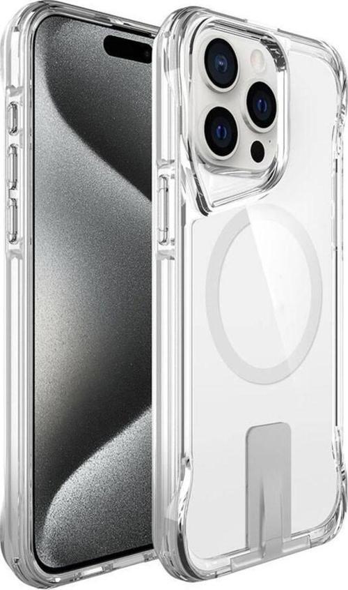 Apple iPhone 15 Pro Kılıf Magsafe Şarj Özellikli Zore T-Max Standlı Kapak