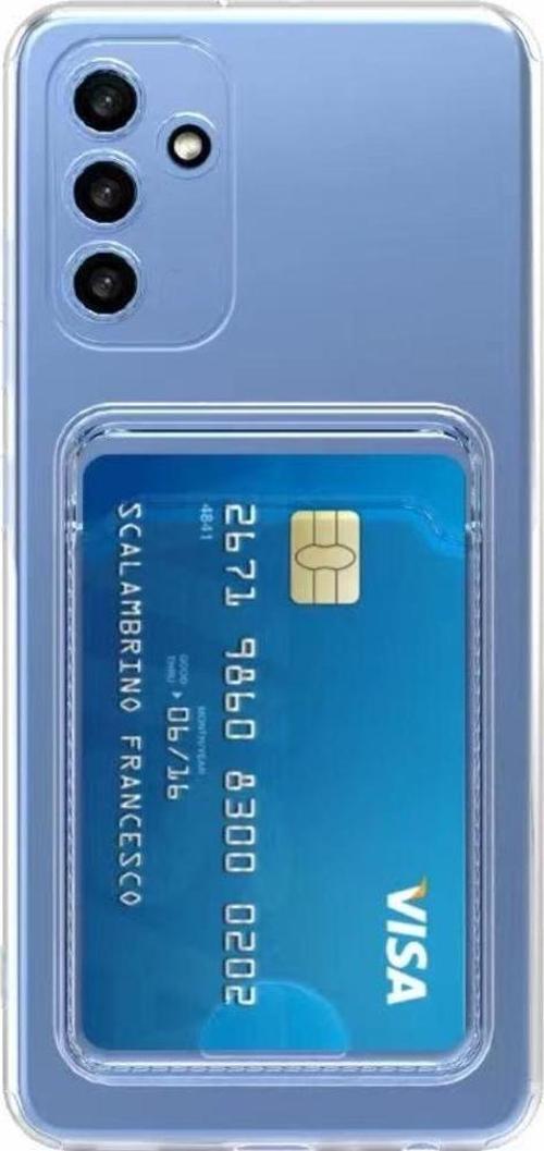 Galaxy A54 Kılıf Kartlıklı Şeffaf Zore Setra Clear Silikon Kapak