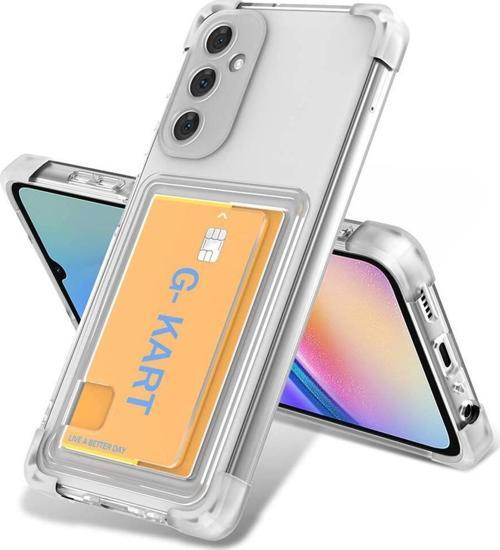 Galaxy A25 Kılıf Airbag Tasarımlı Şeffaf Kartlıklı Zore G-Kart Kapak