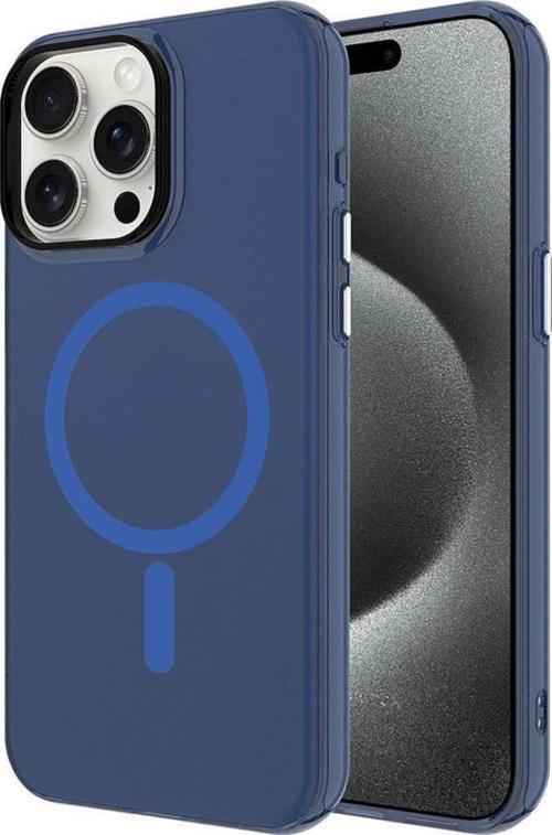 Apple iPhone 15 Pro Max Kılıf Zore Magsafe Şarj Özellikli Buzlu Transparan C-Pro Sert Kapak