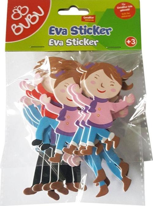 3D Eva Sticker Renkli Karışık Bubu-Sts043