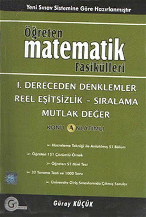 1.Dereceden Denklemler Reel Eşitsizlik-Sıralama Mutfak Değer / Konu Anlatımlı / Öğreten Matematik Fasikülleri