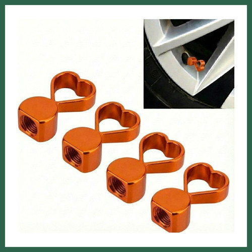 VINTESSY Kalpli Alüminyum Sibop Kapağı 4'lü Set Turuncu BZS01