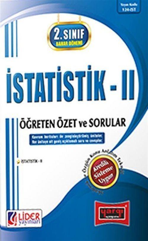 AÖF 2. Sınıf Bahar Dönemi İstatistik II Öğreten Özet ve Sorular (Kod:124-İST)