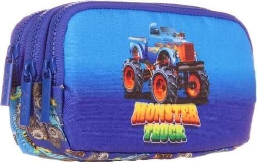 Kıds 3 Bölmeli Kalem Çantası (cube Monster Truck)