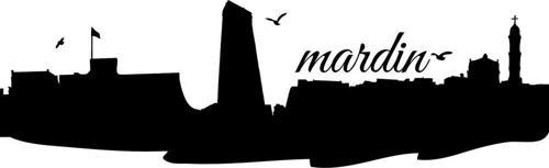MARDİN ŞEHRİ SİLUETİ FOLYO STİCKER 40cm Uzunluk