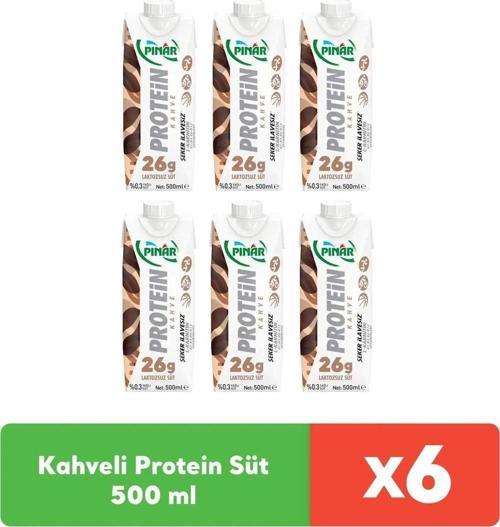 Kahveli Protein Süt 500 ml x 6 adet