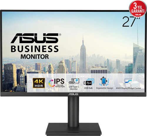 27" VA27UCPS IPS 4K Kurumsal MM Monitör 5ms Siyah