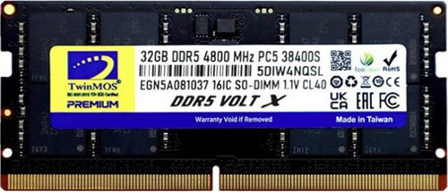 TWINMOS 32GB DDR5 4800MHZ CL40 NOTEBOOK RAM VOLT X TMD532GB4800S40